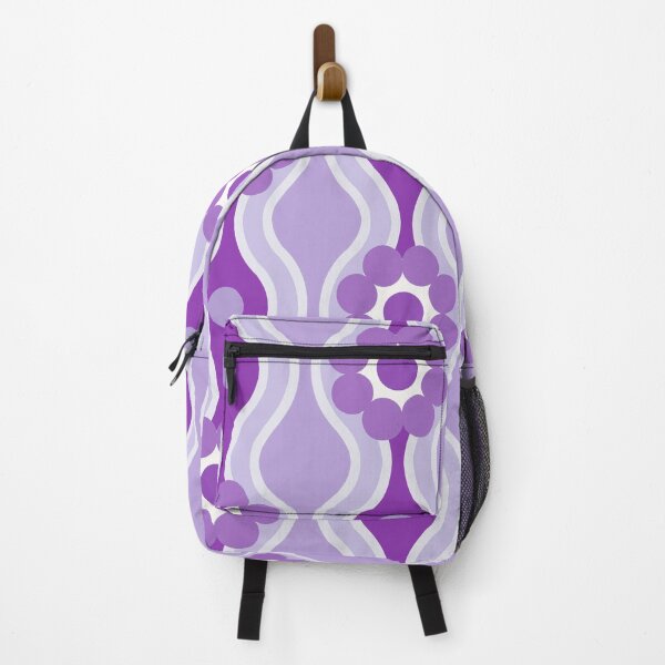 Item preview, Purple Wave Flowers Retro Geometric designed and sold by Sharon Schwalbe.