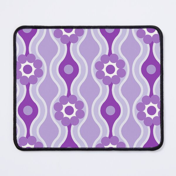 Item preview, Purple Wave Flowers Retro Geometric designed and sold by Sharon Schwalbe.