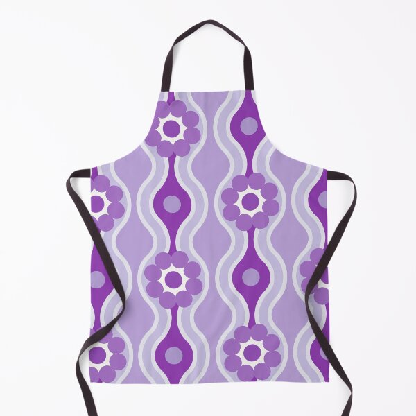 Item preview, Purple Wave Flowers Retro Geometric designed and sold by Sharon Schwalbe.