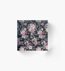Floral Pattern Acrylic Block