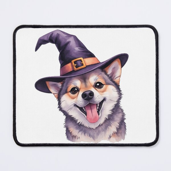 Item preview, Dog with Witch Hat | Funny and Cute Halloween Design designed and sold by ShimaiStore.
