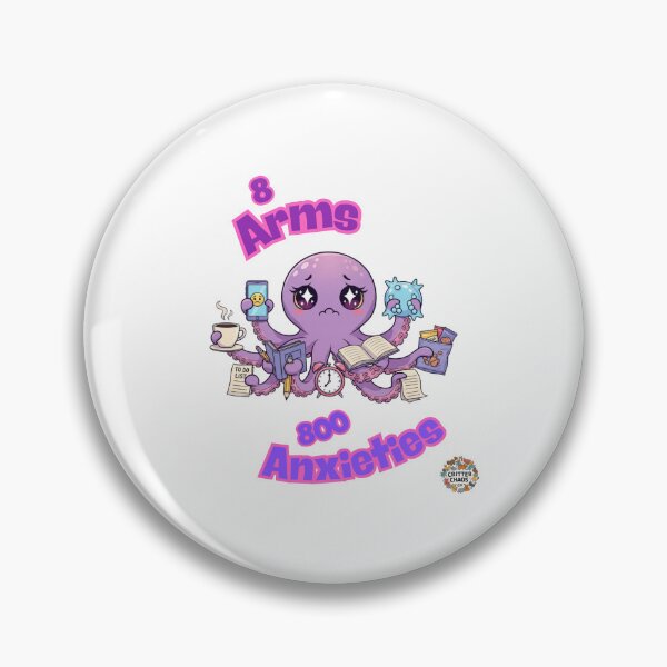 Item preview, 8 Arms 800 Anxieties Funny Octopus Mental Health Overthinking Gift designed and sold by Critter Chaos Co.