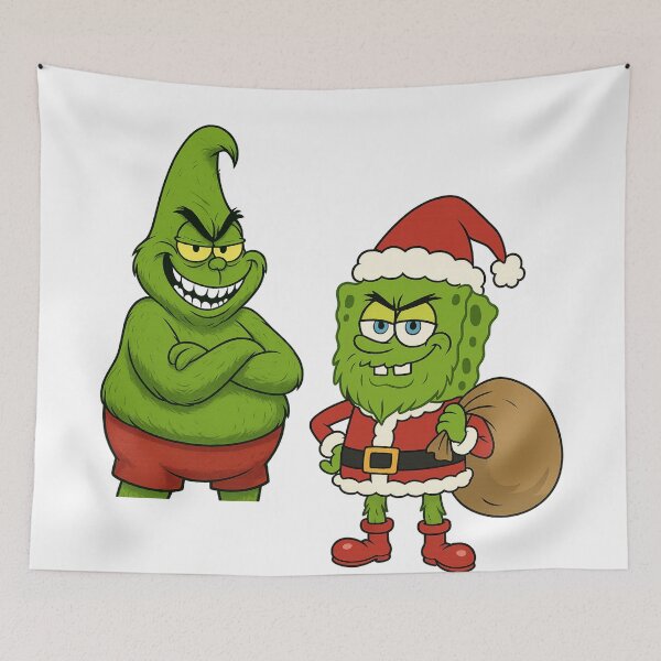Item preview,  SpongeBob and Patrick Star Christmas style the Grinch / Patrick Star meme  designed and sold by DibujandoPorfa.