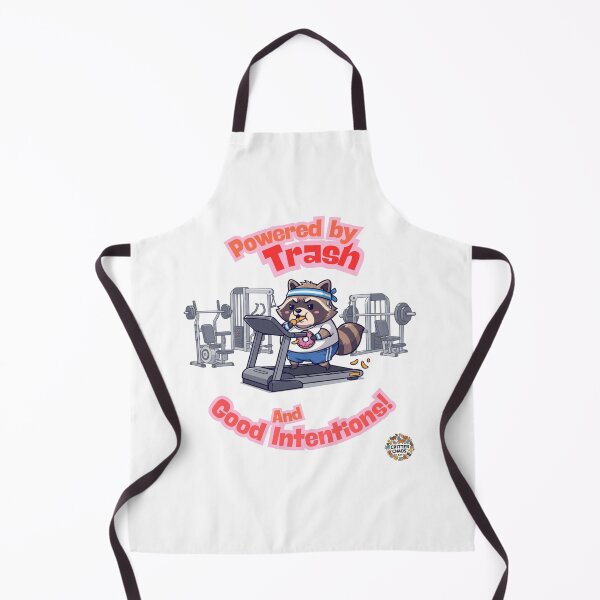 Item preview, Powered by Trash and Good Intentions Funny Raccoon Gym Humor Gift designed and sold by Critter Chaos Co.