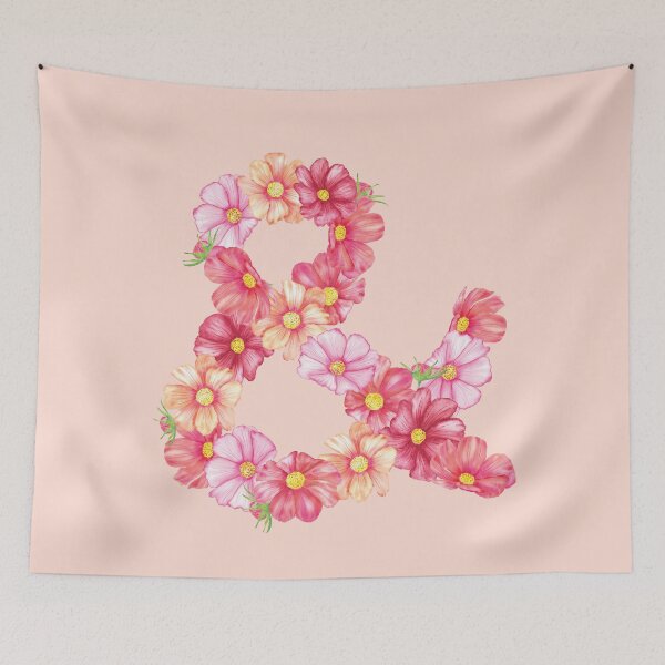 Item preview, Cosmos Ampersand on Pink designed and sold by WildWordsDesign.