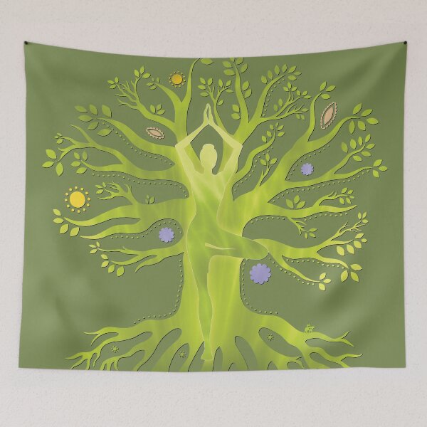 Item preview, Yoga Tree Pose designed and sold by CatBearDesign.