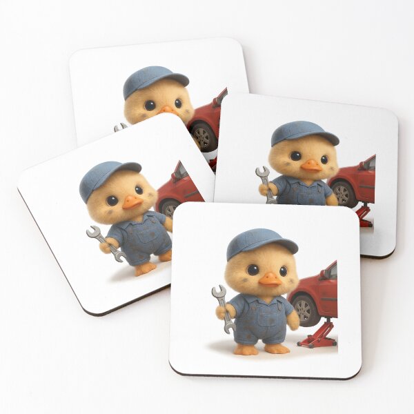 Item preview, Cute Mechanic Duck with Wrench | Kawaii Animal Cottagecore Art designed and sold by Moons Studio.