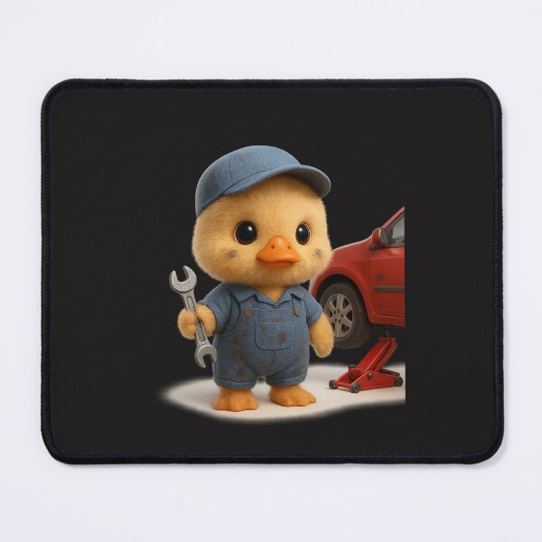 Item preview, Cute Mechanic Duck with Wrench | Kawaii Animal Cottagecore Art designed and sold by Moons Studio.