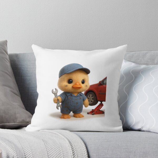 Item preview, Cute Mechanic Duck with Wrench | Kawaii Animal Cottagecore Art designed and sold by Moons Studio.
