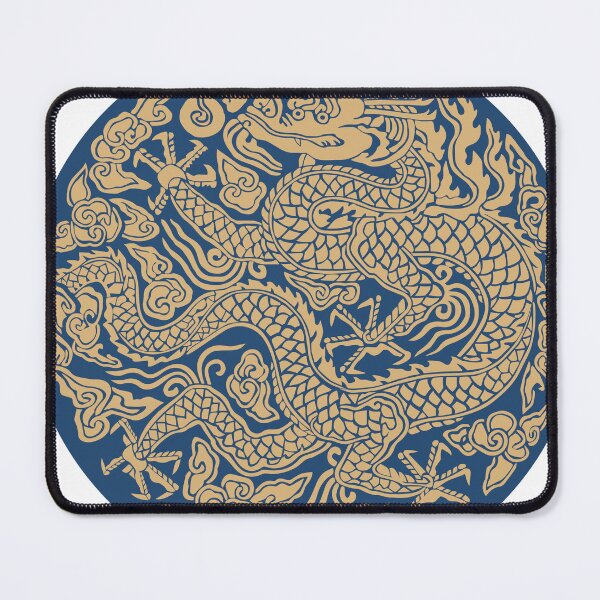 Item preview, Gonryongpo Blue Side Dragon - Korean Royal Robe Five-Clawed Dragon Side View Medallion designed and sold by noolook.