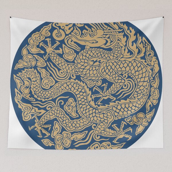 Item preview,  Gonryongpo Blue Side Dragon - Korean Royal Robe Five-Clawed Dragon Side View Medallion designed and sold by noolook.