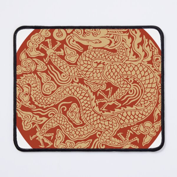 Item preview, Gonryongpo Red Side Dragon - Korean Royal Robe Five-Clawed Dragon Side View Medallion designed and sold by noolook.
