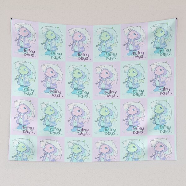 Item preview, Rainy Days pattern.  designed and sold by CuteNcreepyuk.