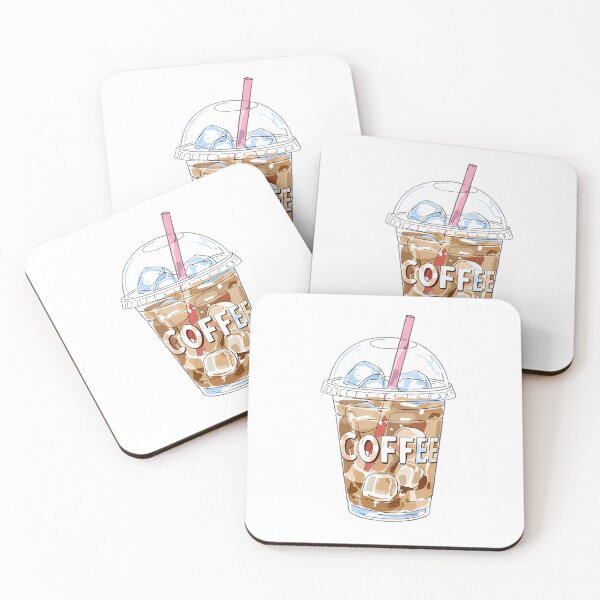 Item preview, Iced Coffee with Pink Straw designed and sold by The Painted Topaz.