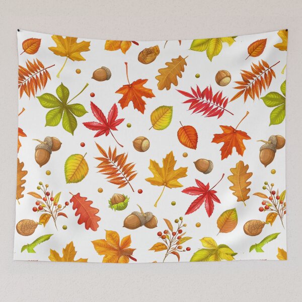 Item preview, Patrón de hojas y bellotas de otoño: vestido de otoño para mujer designed and sold by Rechtop.