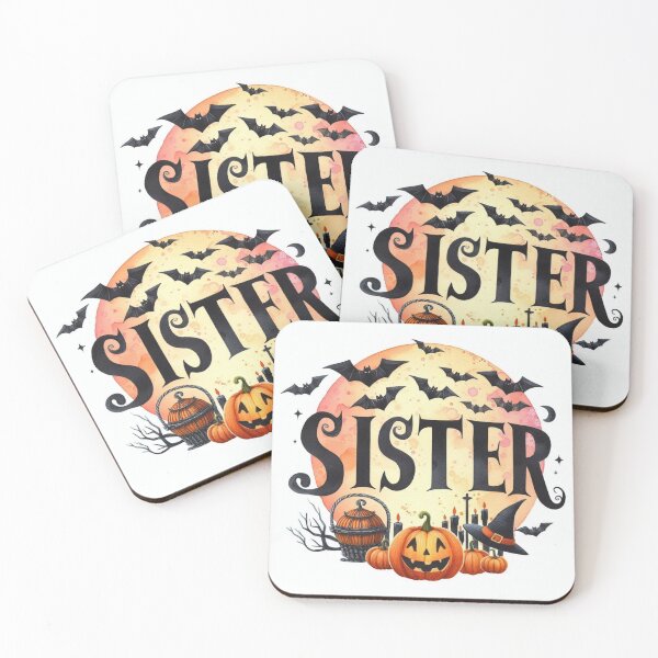 Item preview, Sister Under the Moon – Magic and Pumpkins on Halloween designed and sold by BriSher.