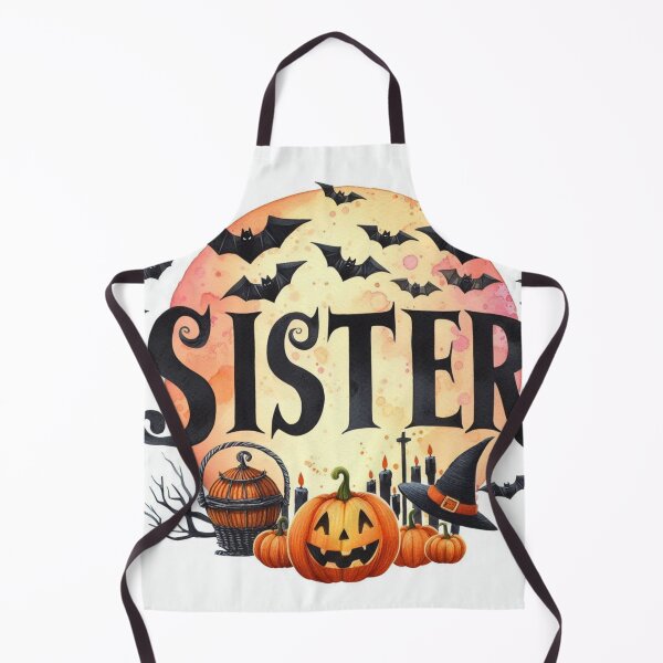 Item preview, Sister Under the Moon – Magic and Pumpkins on Halloween designed and sold by BriSher.