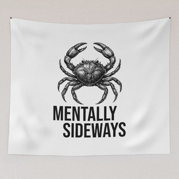 Item preview, Mentally Sideways Crab – Funny Quirky Sea Life Design designed and sold by xndrlab.
