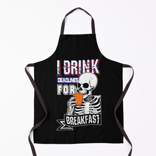 Item preview, I Drink Deadlines for Breakfast – Funny Skeleton Coffee Design designed and sold by DAFIN.