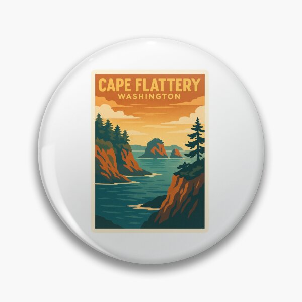 Item preview, Cape Flattery, Washington – Vintage Pacific Northwest Travel Art designed and sold by Youssef-BM.