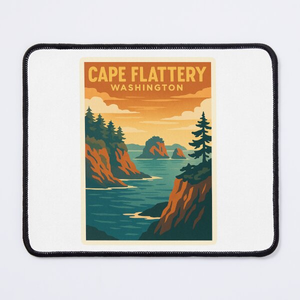 Item preview, Cape Flattery, Washington – Vintage Pacific Northwest Travel Art designed and sold by Youssef-BM.