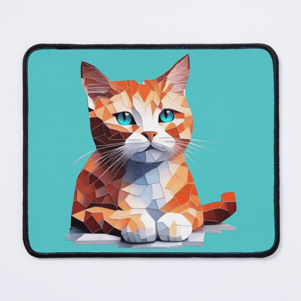 Item preview, dreamy cat geometric mosaic designed and sold by designmari.