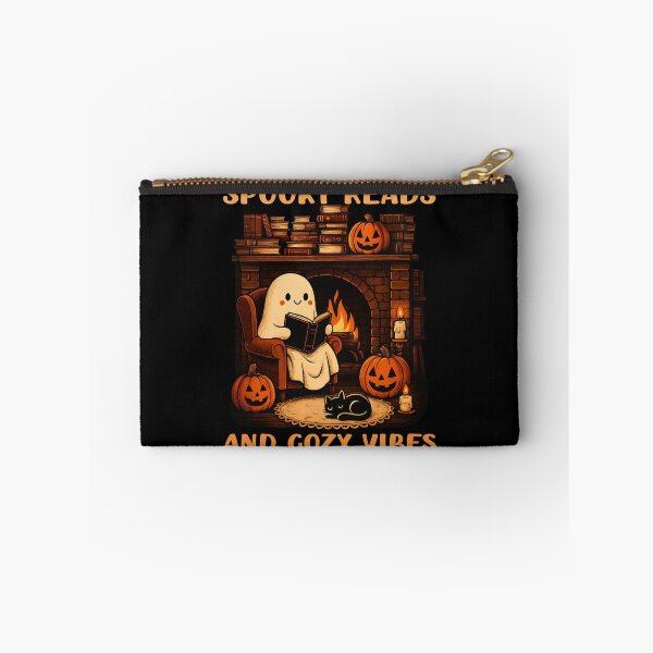 Item preview, Spooky Reads Cozy Vibes Ghost Reading Book Lover Autumn Fall Halloween   designed and sold by Bad Kitty Designz.