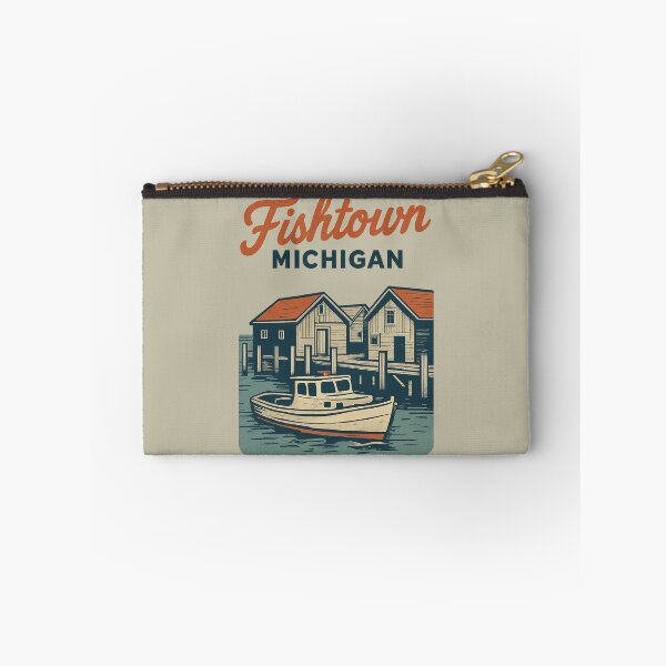 Item preview, Vintage Dockside Scene – Fishtown Michigan Illustration designed and sold by Youssef-BM.