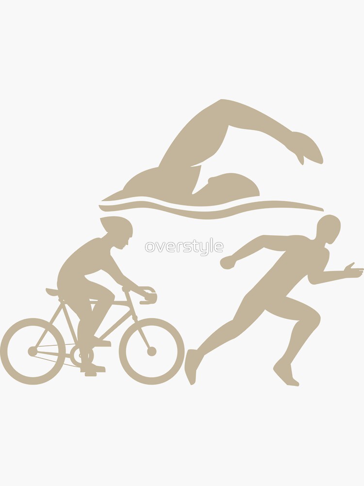 Triathlon Natation Vélo Course à pied Triathlète Sticker