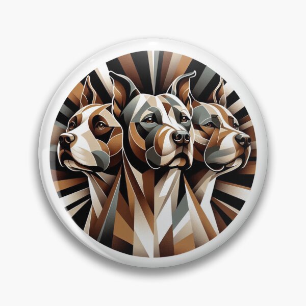 Item preview, American Staffordshire Terrier Geometric Trio of Dogs designed and sold by Wags & Tails.