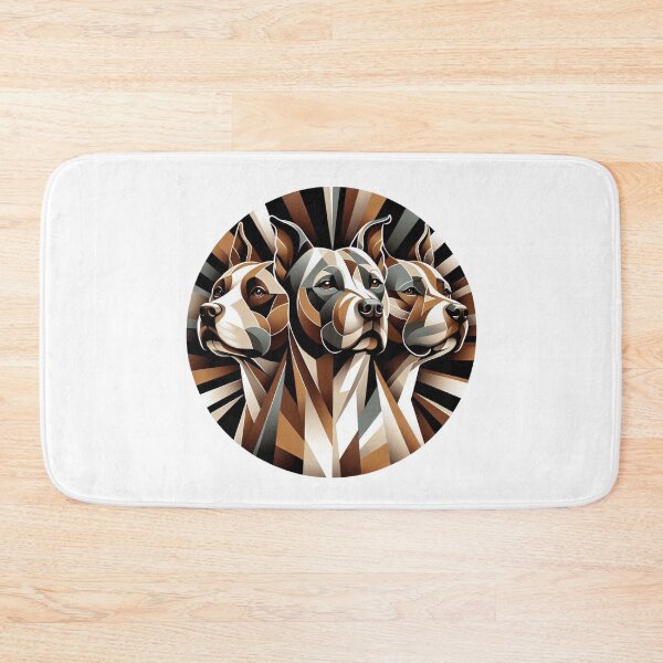 Item preview, American Staffordshire Terrier Geometric Trio of Dogs designed and sold by Wags & Tails.