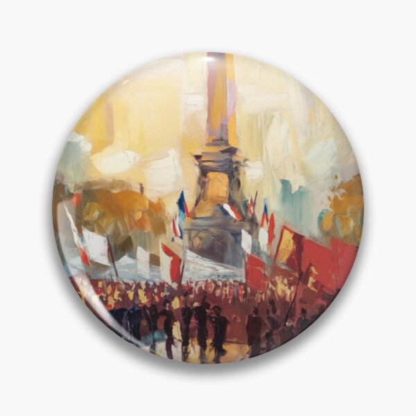 Item preview, Paris France Travel Poster | Bastille Column Impressionist Painting designed and sold by CARRAANN.