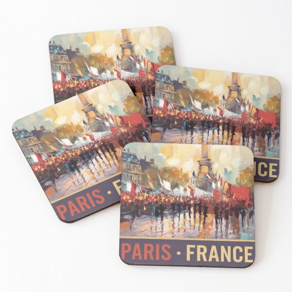 Item preview, Paris France Travel Poster | Bastille Column Impressionist Painting designed and sold by CARRAANN.