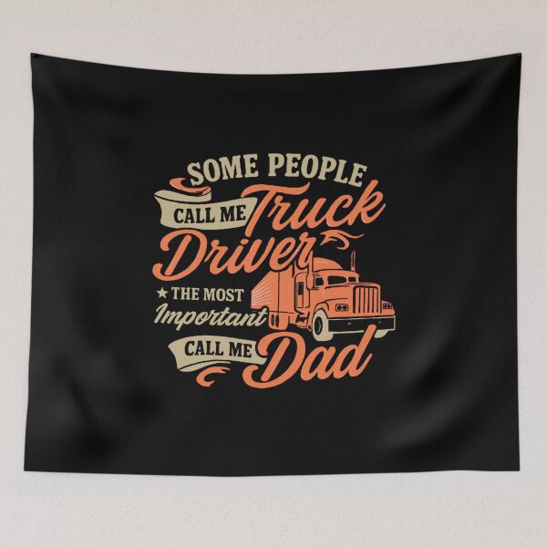 Item preview, Some people call me a truck driver the most important call me dad Retro Vintage Style designed and sold by flagylART.