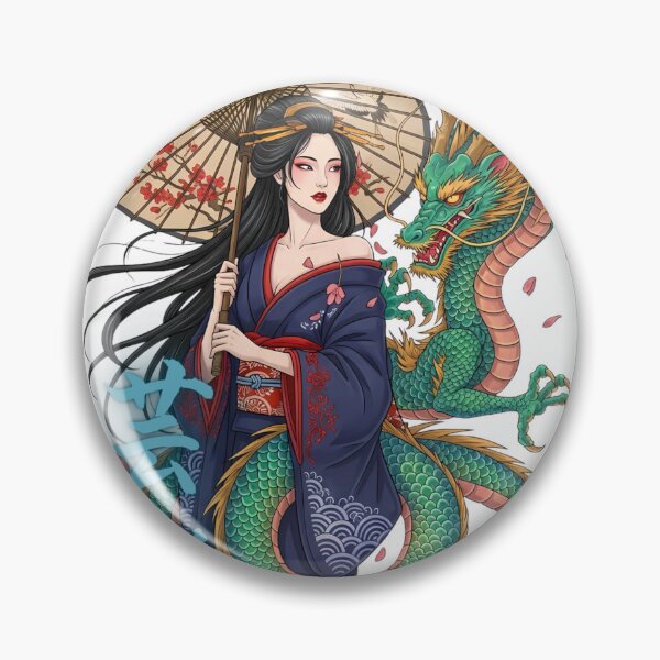 Item preview, Dragon Lady – Elegant Geisha & Mythical Dragon Art designed and sold by GEEKsCollection.