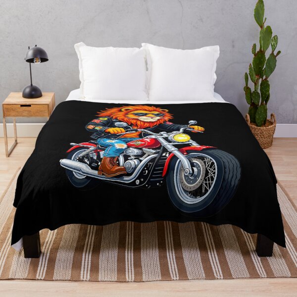 Item preview, Funny Cartoon Biker Lion designed and sold by DADMode.