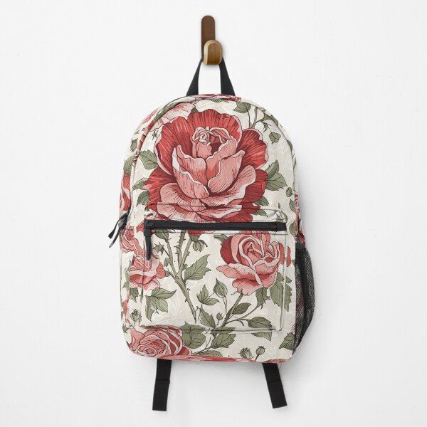 Item preview, Vintage Red Roses With Green Leaves designed and sold by CoolPixels.