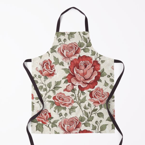 Item preview, Vintage Red Roses With Green Leaves designed and sold by CoolPixels.