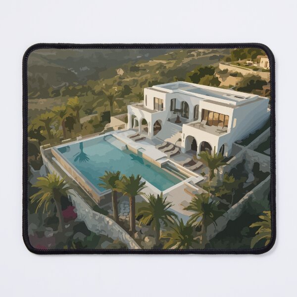 Item preview, Modern White Villa with Infinity Pool and Palm Trees designed and sold by mikorela.