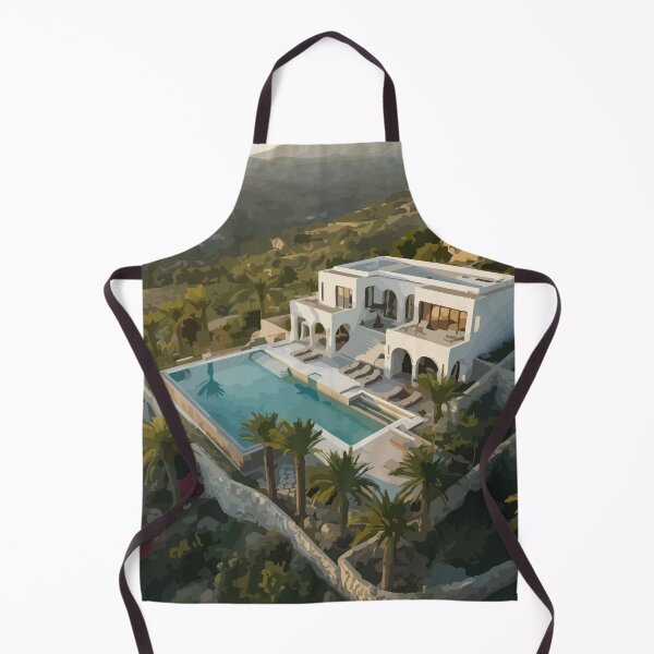 Item preview, Modern White Villa with Infinity Pool and Palm Trees designed and sold by mikorela.
