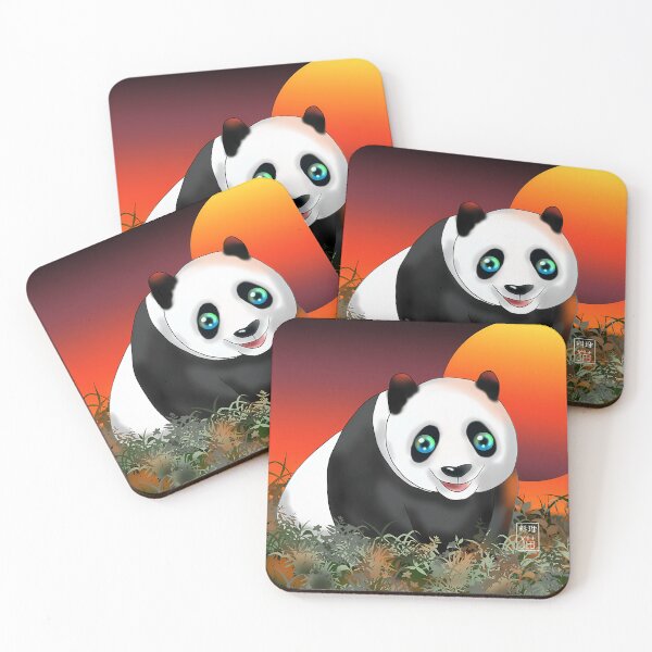 Artikelvorschau, Cartoon Panda Sonnenuntergang entworfen und verkauft von DADMode.