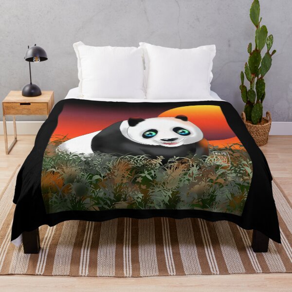 Artikelvorschau, Cartoon Panda Sonnenuntergang entworfen und verkauft von DADMode.