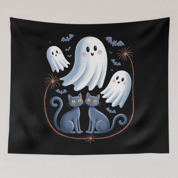Item preview, Funny Halloween Ghost Cat Lovers designed and sold by tearbytea.
