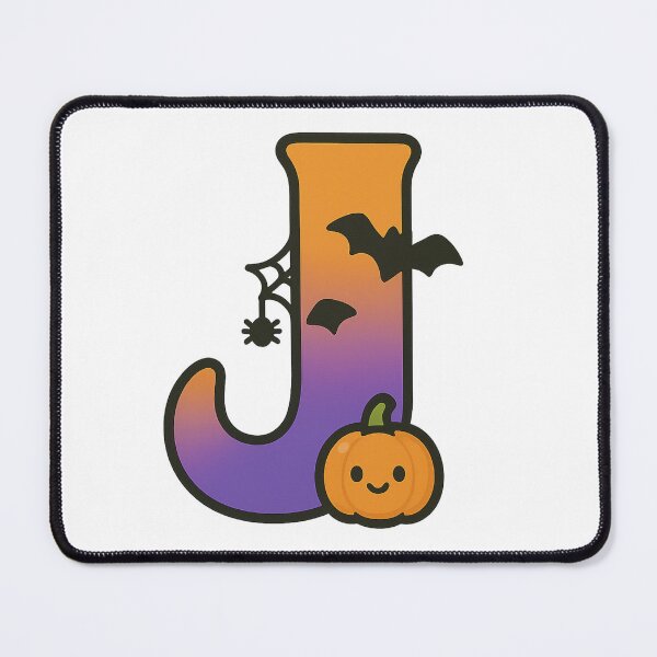 Item preview, Halloween Letter J – Cute Kawaii Cartoon with Spooky Details designed and sold by PrintCreations9.