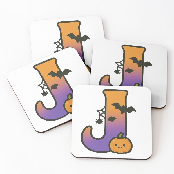 Item preview, Halloween Letter J – Cute Kawaii Cartoon with Spooky Details designed and sold by PrintCreations9.