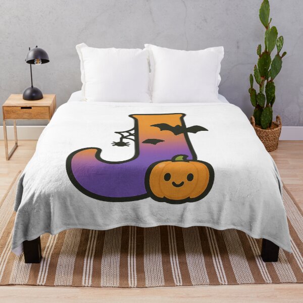 Item preview, Halloween Letter J – Cute Kawaii Cartoon with Spooky Details designed and sold by PrintCreations9.