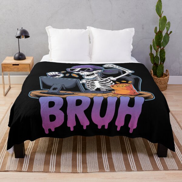 Item preview, Funny Skeleton Gamer Video Gaming Bruh designed and sold by tearbytea.