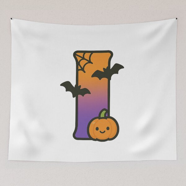 Item preview, Halloween Letter I – Cute Kawaii Cartoon with Spooky Details designed and sold by PrintCreations9.
