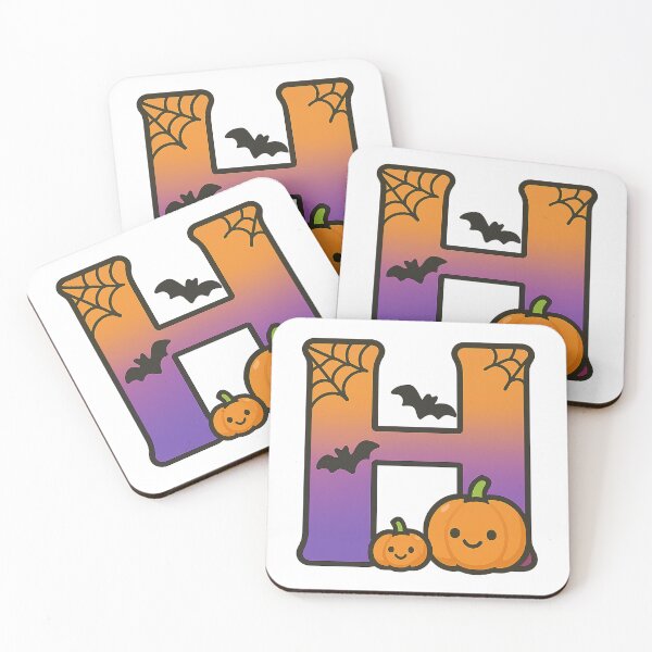 Item preview, Halloween Letter H – Cute Kawaii Cartoon with Spooky Details designed and sold by PrintCreations9.