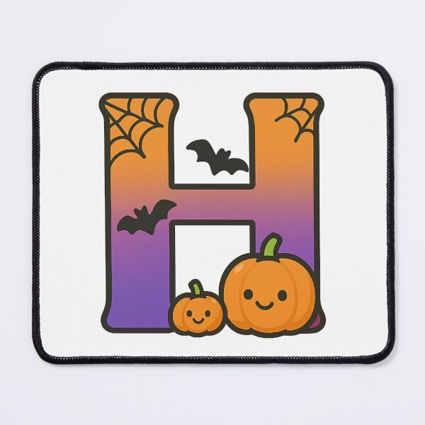 Item preview, Halloween Letter H – Cute Kawaii Cartoon with Spooky Details designed and sold by PrintCreations9.